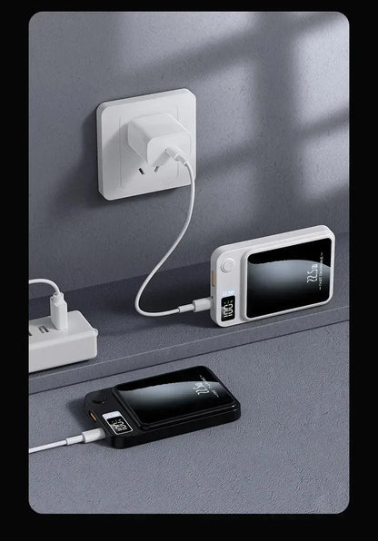 100000mAh Magnetic Powerbank Magnetic Power Bank Wireless Fast Charger For iPhone Backup Battery For Magsafe