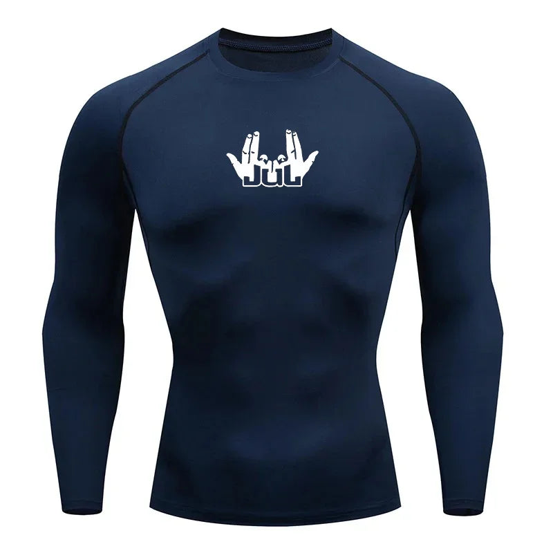 Men's Compression Shirt - Running Compression Tee | Long Sleeve Sports Shirt