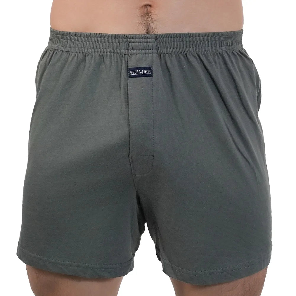 1PC Big Underpants Solid Pajama Bottoms At Home Plus Size Boxers Brief For Men High Waist Allo Pants Cotton Slacks Sleep Bottoms