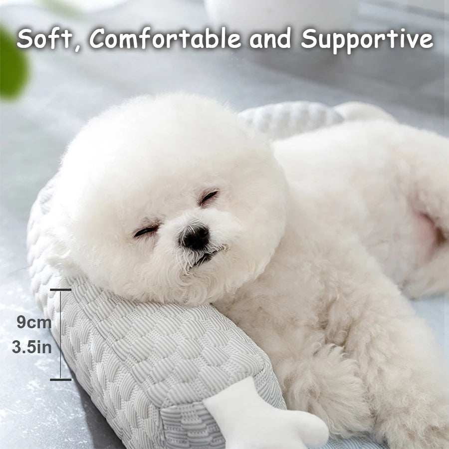 Dog Cool Mat Big-eyed Monster Breathable Mat for Small To Large Puppies/Cats Washable Pets Cool Bed Dog/Cat Cool Nest Summer