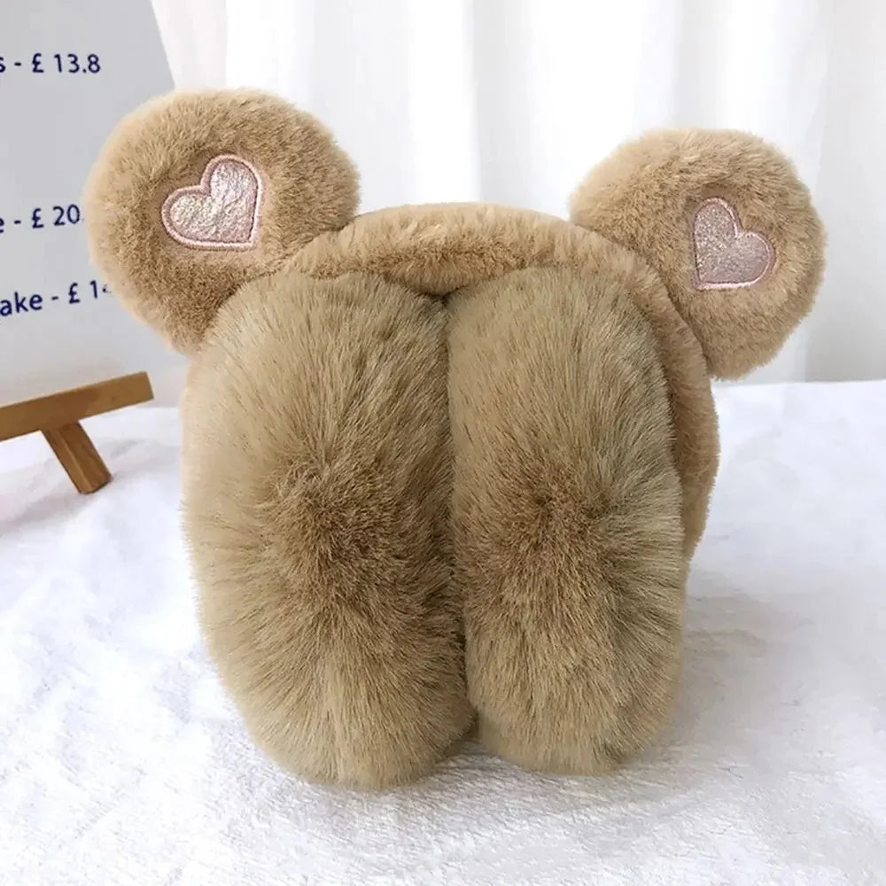 Bear Ears Earmuffs - Plush Cashmere Winter Ear Warmers | Soft Thermal Ear Covers
