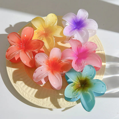 2025 New Vacation Egg Flower Hair Clips Hawaii Beach Claws Bohemian Hairpin for Girls Women Hair Claws