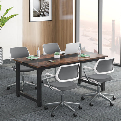 Large Office Desk | Modern Computer Desk - Spacious Writing Workstation for Home Office