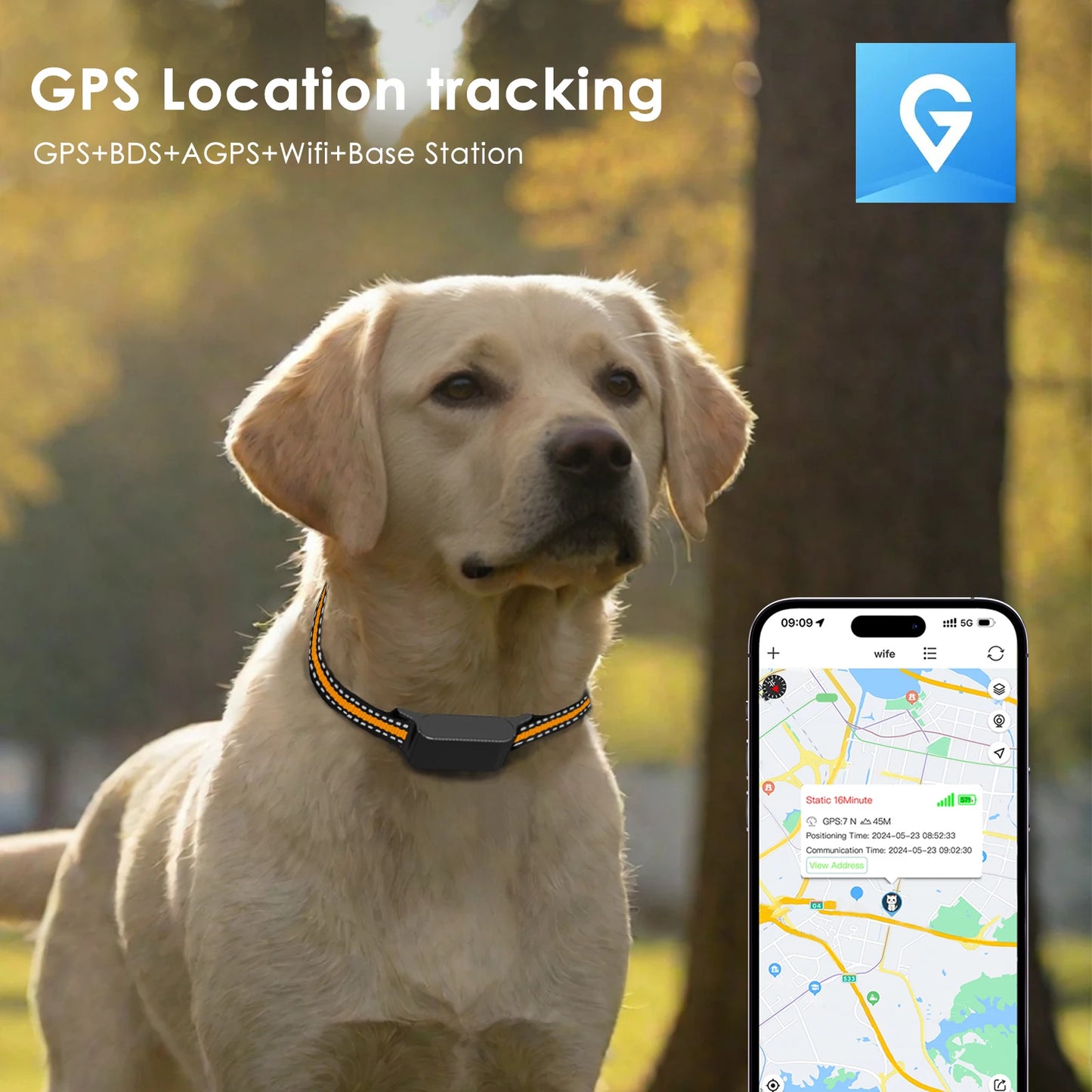 cat tracker gps Collar IP67 Waterproof Real-Time Wi-Fi Location Anti-Lost Smart Collar No Subscription gps tracker for dogs