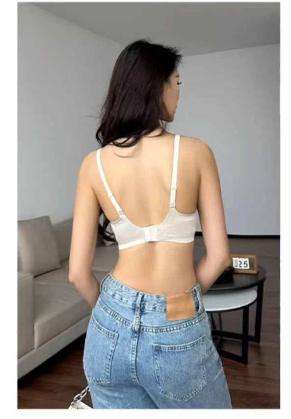 Sexy Rhinestone Push up Bra for Women Deep V Design Soft Support Anti-sagging Lingerie That Enhances Your Curves