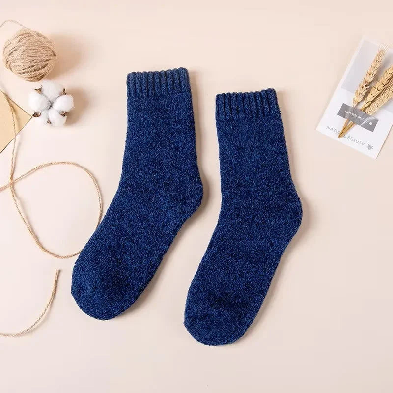 Mens Solid Color Winter Socks - Soft Comfortable Lightweight Casual Socks 3515 Pairs - ZOOMNSTORE