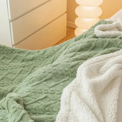 Tafurong Lamb Wool Tapestry Blanket - Thick Warm Leisure Office Nap Blanket