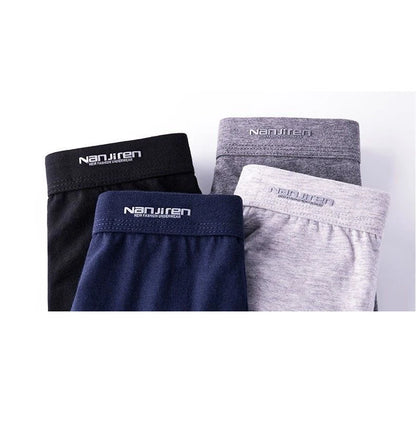 Plus Size Mens Cotton Boxer Shorts - Solid Color Underwear L-6XL