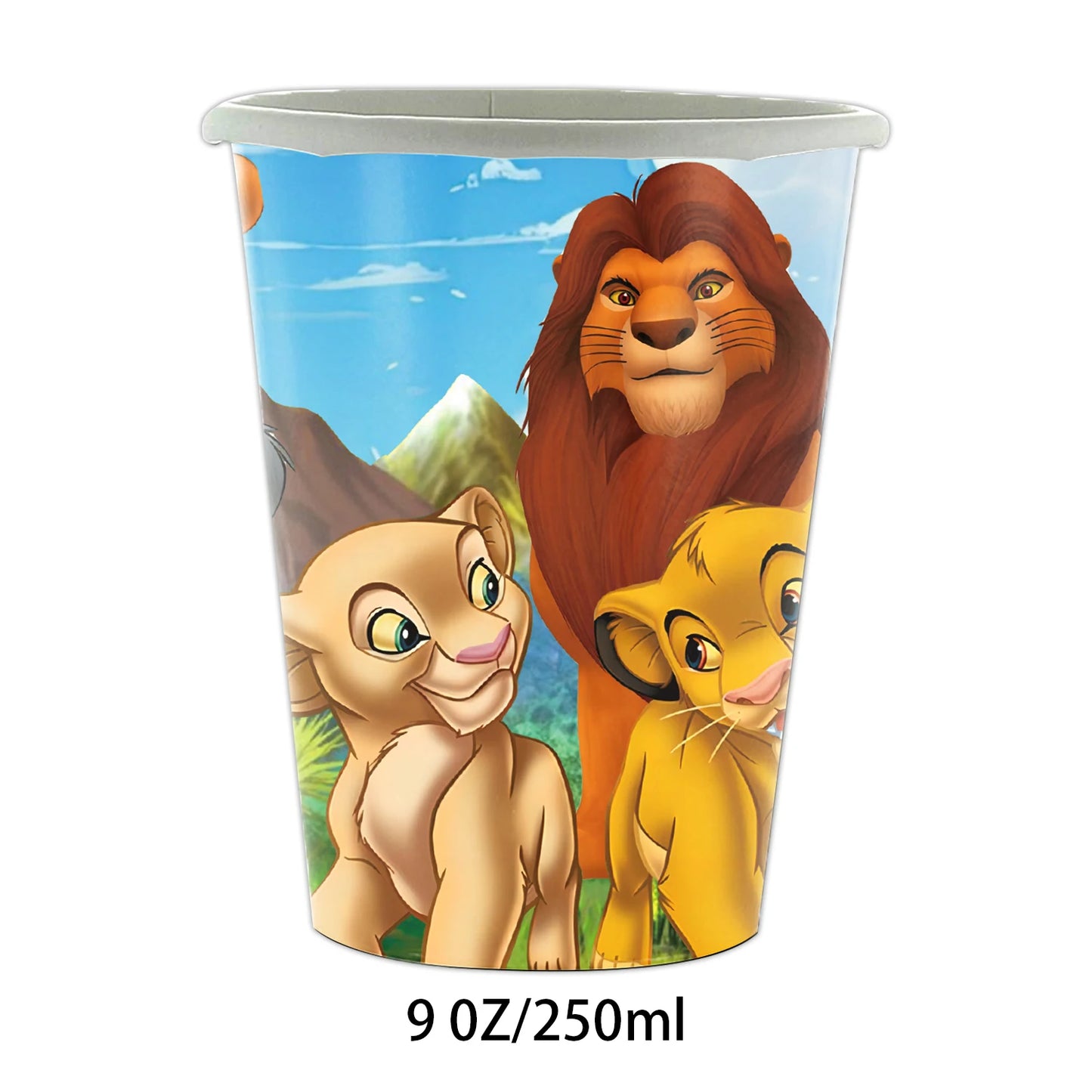 Lion King Birthday Party Supplies - Disposable Tableware Set with Cups Plates Napkins