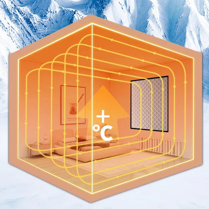 Waterproof Cotton Curtains - Windproof Window Drapes | Thermal Insulation & Frost Resistant Film