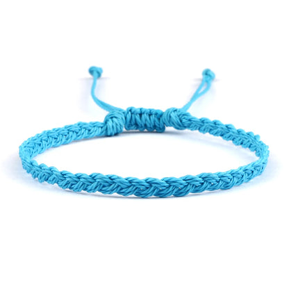 Handmade Braided Bracelets - Adjustable Waxed Thread Charm Jewelry for Men  Women