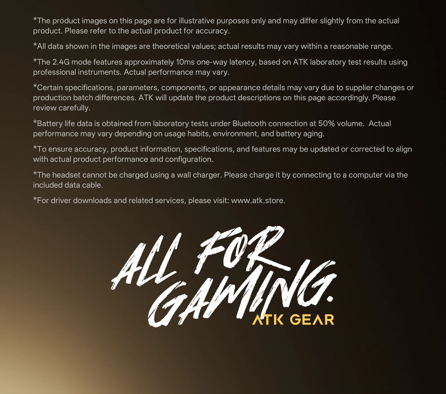 ATK M1 Game Headset Three Mode Wireless Headworn PS5  PC Gaming Headset Microphone Virtual 7.1 Surround Noise Reduction Headset