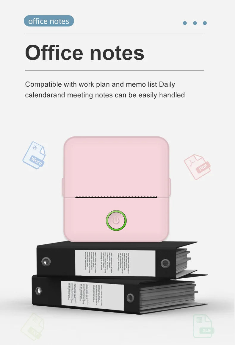 Mini Wireless Bluetooth Label Printer 57mm Thermal Sticker School Home Text Photo Wrong Question Printing Sticker Consumables