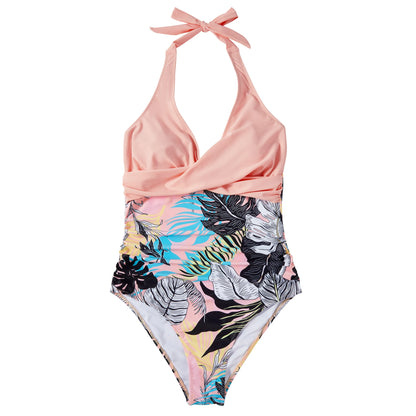 Sexy V-Neck One Piece Swimsuit For Women Plus Size Swimwear Female XL Size Bathing Suits Summer Beachwear 2026 New