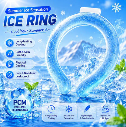 Summer Outdoor Cooling Neck Ring Running Portable Outdoor Sports Cooling Accessories Hands Free Gel Prevention Ice Neck Ring 1pc