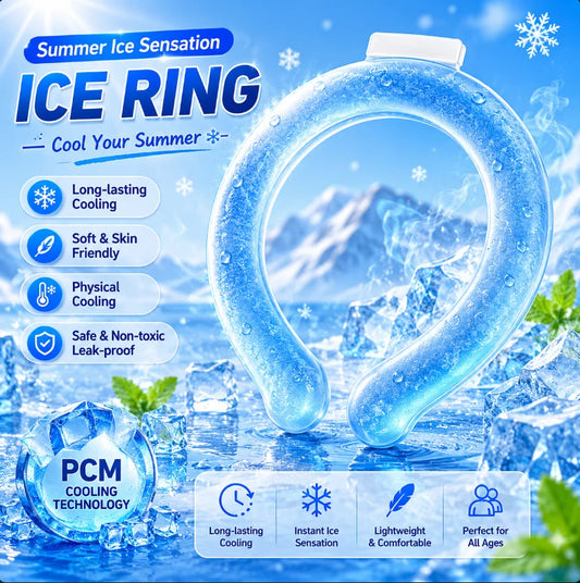 Summer Outdoor Cooling Neck Ring Running Portable Outdoor Sports Cooling Accessories Hands Free Gel Prevention Ice Neck Ring 1pc