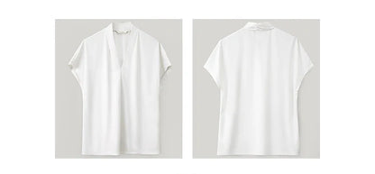 Women's V-Neck T-Shirt – Minimalist Stretch Solid Tee