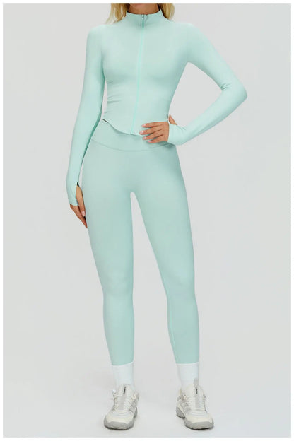 2/3PCS Seamless Yoga Set Gym Workout Suits Athletic Wear Women Legging Fitness Bra Crop Top Long Sleeve Sports Suits Sportswear