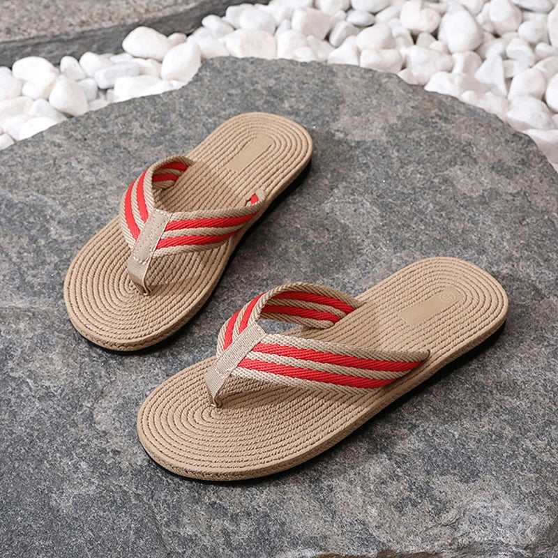 Summer Men Lightweight Beach Shoes Casual Flat Flat Flip-flop Slippers Male Indoor Bathroom Anti-Slip Flip Flops Man Sandals