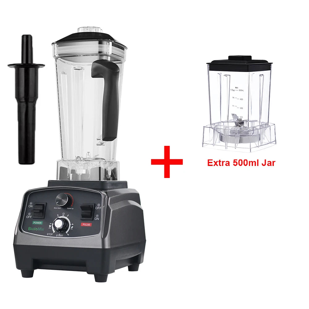 Heavy Duty Commercial Blender - 2200W Timer Mixer Juicer with 2L BPA Free Jar for Smoothies and Food Processing