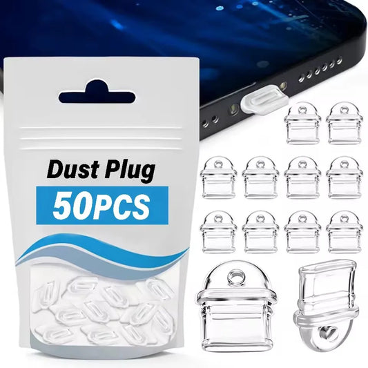 DIY Transparent Dust Plug for Huawei Type-C Mobile Phone Charging Port Dust Stopper 2mm Phone Gadgets Mobile Accessories