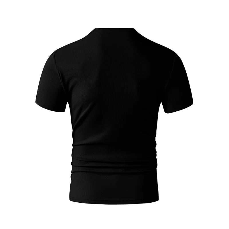Men's V-Neck T-Shirt - Casual Summer Breathable Short Sleeve Tee, Lightweight Top