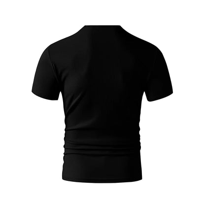 Men's V-Neck T-Shirt - Casual Summer Breathable Short Sleeve Tee, Lightweight Top