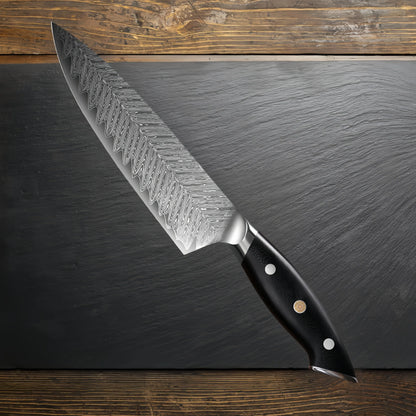 Damascus Chef Knife - AUS-10 Steel 67-Layer Vg10 Slicing Cleaver for Meat and Fish