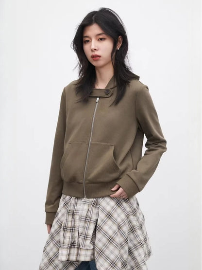 CHIC VEN Fashion Women Sweatshirts Solid Slim New Hooded Warm Female Jacket Short Sportswear for Woman Spring Autumn 2026