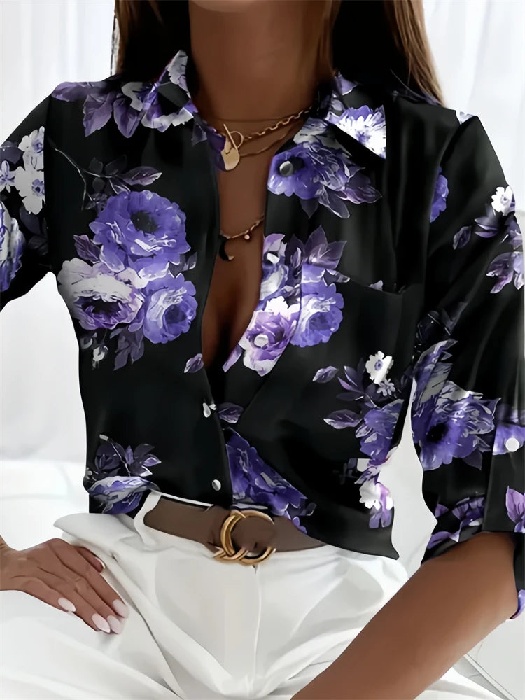 Hot Ladies Shirt 3D Print Long Sleeve Loose Shirts Hawaiian Shirts Fashion and Casual Character Size Comfortable Fabric