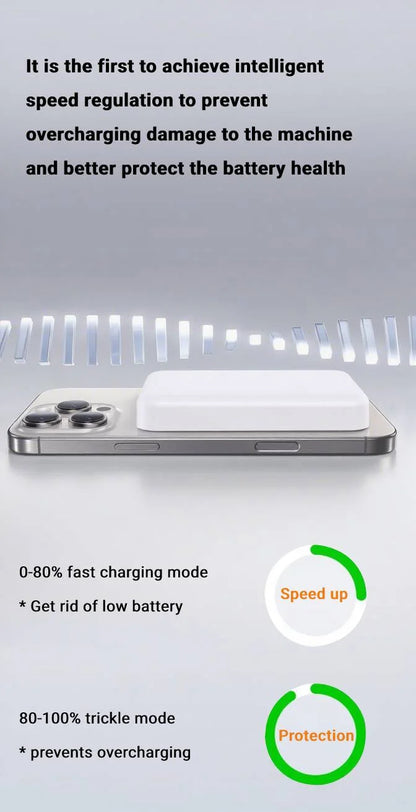 10000mAh Qi2 Magnetic Wireless Power Bank 15W Fast Charging Ultra Slim Portable Charger for iPhone 17/16/15/14/13/12 Series