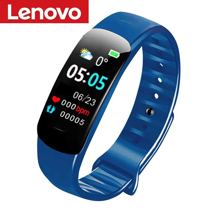 Lenovo Smart Bracelet C1 Plus Bluetooth Fitness Tracker Sports Step Counting Heart Rate Blood Pressure Monitor Waterproof Unisex