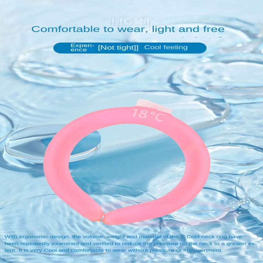 Collar Tube Neck Cooler Ice Pack Reusable Neck Cooling Ring Ice Maker Gel Liquid Cooling Neck Wraps Fitness