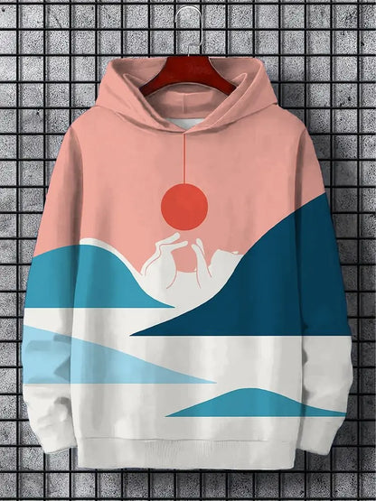 New Autumn And Winter Men's 3D Print Hoodies Japanese Harajuku Fashion Casual Sports Hooded Anime Beast Pattern Man Hoodie