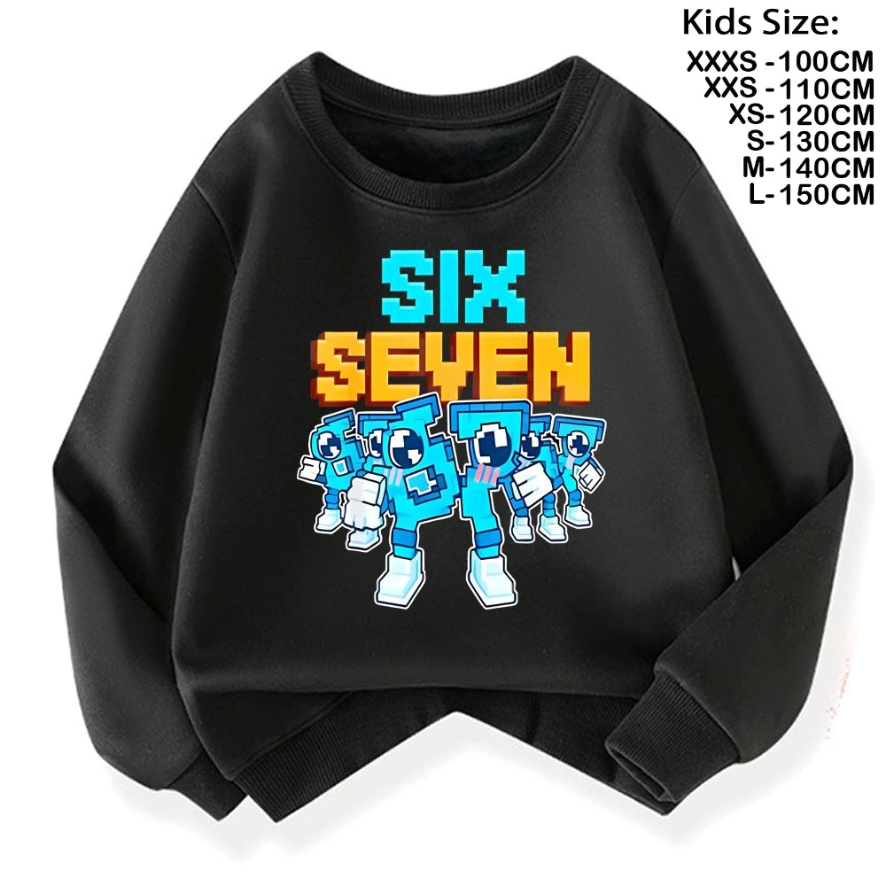 67 Six Seven for Childrens Steal A BrainRot Fashion Kids Hoodie Warm Sweatshirts Italian Brainrot Winter Clothing Cartoon Hoodie