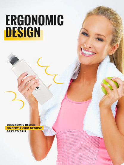 WRELS Running Water Bottle Handheld Sports PP Eco-Friend Water Bottle Portable Cycling Hiking Fitness Holding Sports Kettle