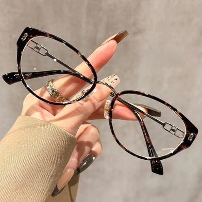 Women's Reading Glasses - Anti Blue Light, Retro Frames, Ultra Light, Clear Lens