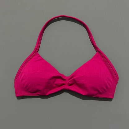 Impact Sports Bra - High Support Strappy Halter Bra With Removable Pads