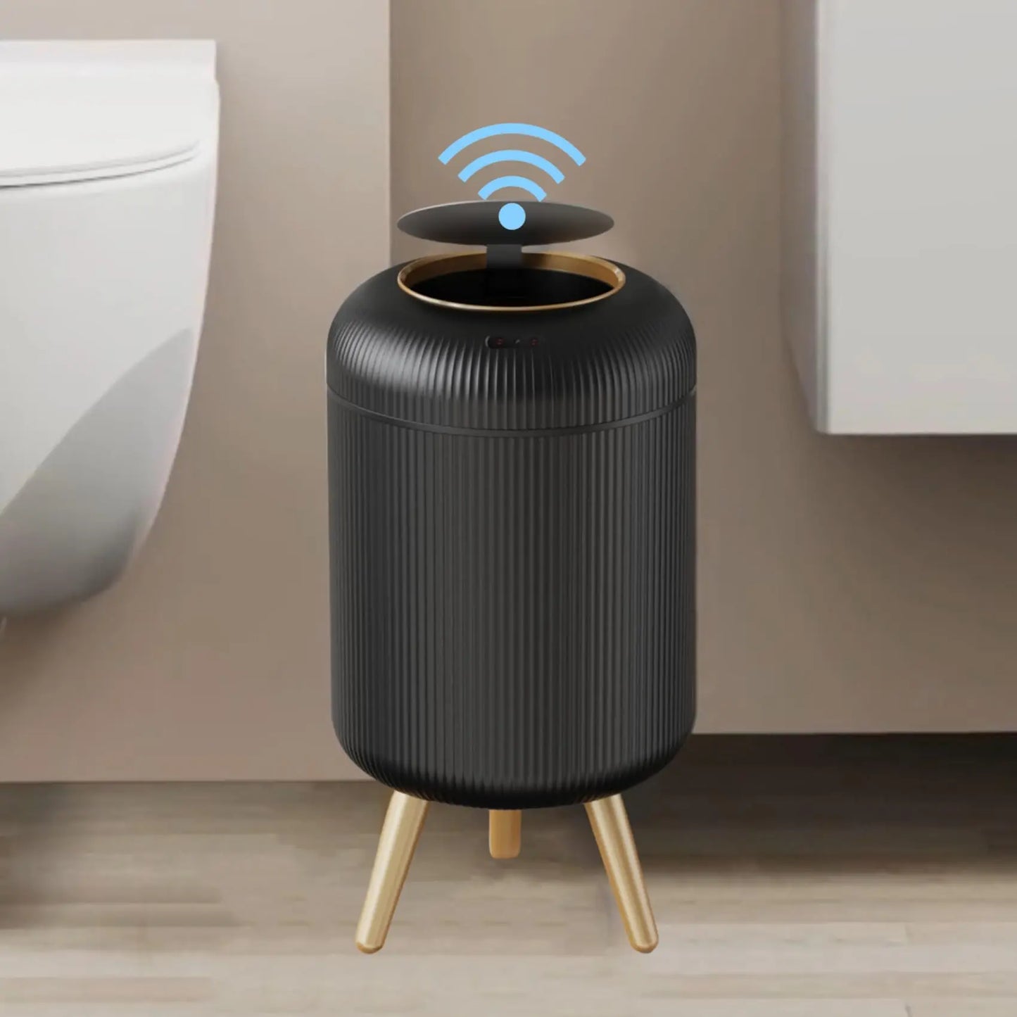 Smart Motion Sensor Trash Can - Automatic Plastic Bin for Home  Office