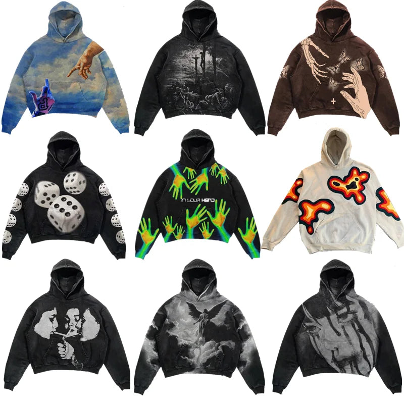 Cotton New Rock Men's Hooded Sweatshirt Spring Autumn With Pockets No Brand Simple Male Hoodie Welcome Deal In Funny Luxury Tops
