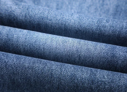 2026 Summer High Quality Brand Cloth Business Casual Men's Lightweight Straight Loose Jeans Classic Retro thin cotton trousers