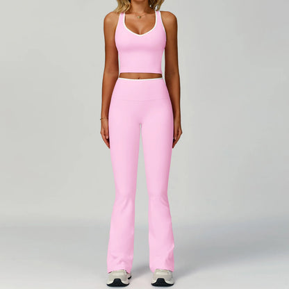 Gym Tracksuit Yoga Set 2 Pieces Workout Outfits Fitness Sportswear High Waist Leggings Sports Bra Athletic Wear Women Clothes
