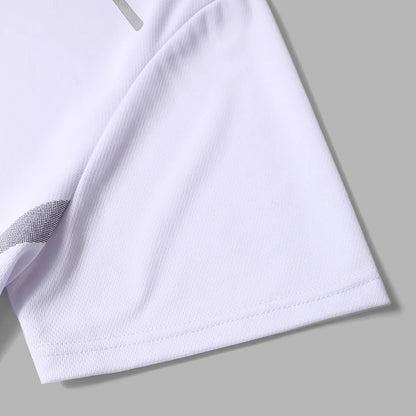 Men's Quick-Dry Sports Shirt – Multicolor Summer Running Badminton Tee with Reflective Strip