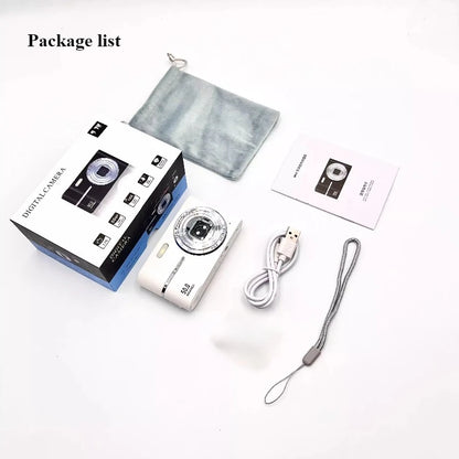 Portable Digital Camera - 44MP Compact Camera with 16x Zoom & 2.4 Inch LCD Screen