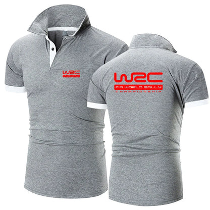 World Rally Championship WRC New Fashion Polo Shirt Men Casual Turn Down Collar Short Sleeve Shirt Slim Fit Summer Tops Polo