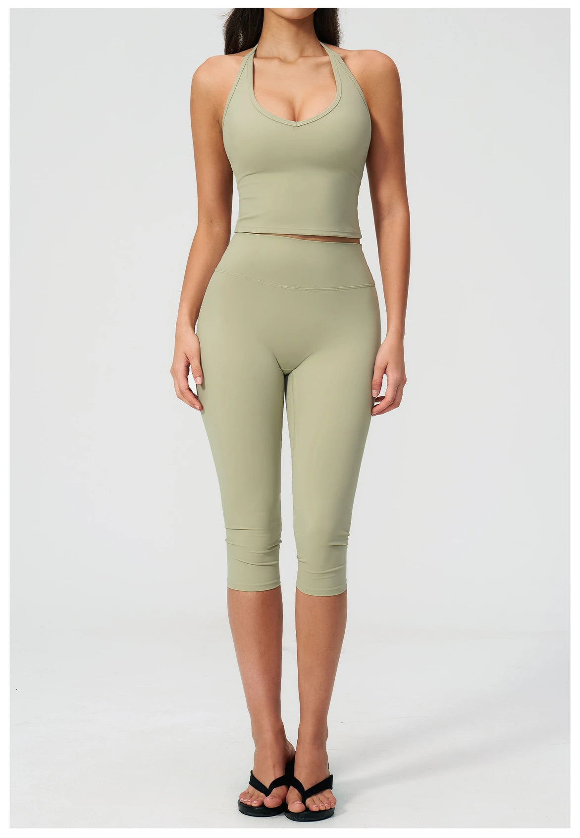 Women Tracksuit Yoga Set 2PCS Sports Set Short Sleeve Fitness Outfits Workout Clothes Running Capri Pants Gym Suit Athletic Wear