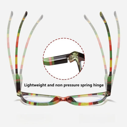 Reading Glasses Women – Lightweight Rectangle Plastic Frame With Anti-Reflective Lenses