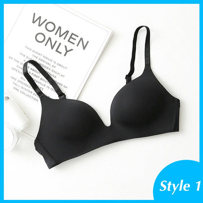 Seamless Push Up Bras - Wire Free A B Cup Bra With Adjustable Straps