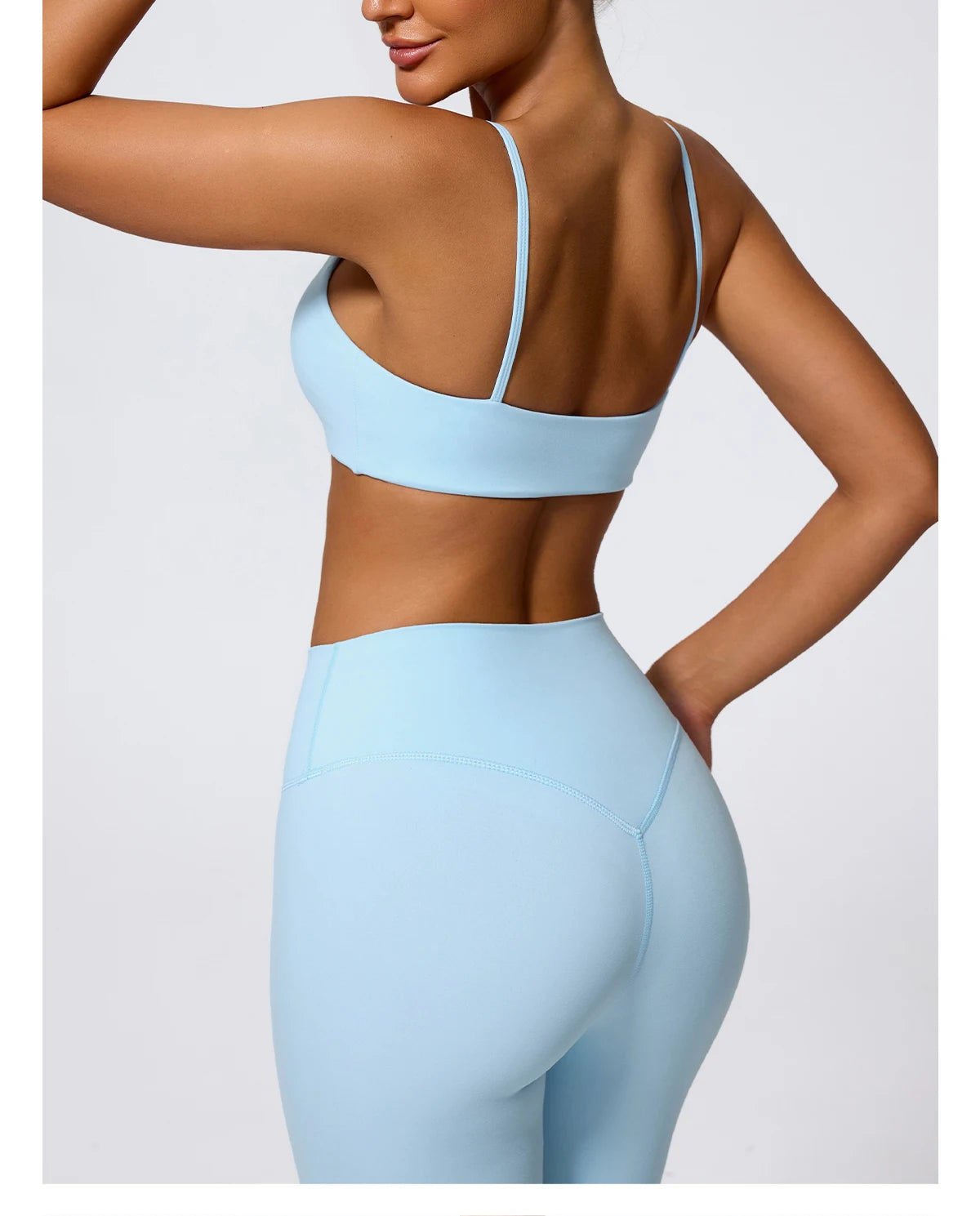 Women Sports Set – Summer Two Piece Gym Outfit With High Waist Leggings & Sleeveless Top