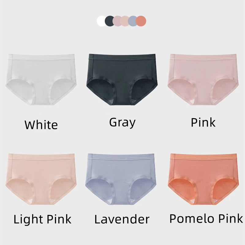3Pcs Modal Women's Panties Lengthened Inner Crotch Female Briefs Underwear Underpants M-XXL 7A Level Antibacterial Sexy Soft Fit
